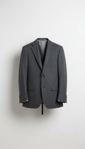 Steel-Grey Wool Jacket Tailored Fit